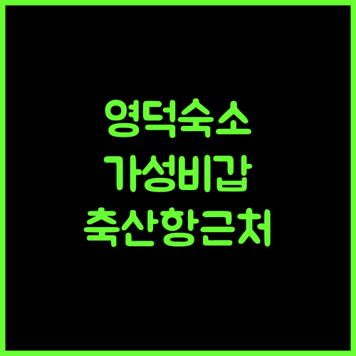 영덕 해누리펜션 가성비 최고! 축산항 근처 숙소로 추천합니다