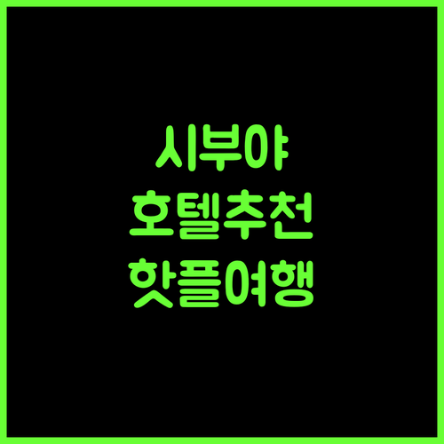 호텔 그래피 시부야, 시부야 핫플 여행을 위한 완벽 추천!