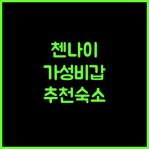 홀리데이 인 익스프레스 첸나이 OMR.. 최고의 가성비 숙소!