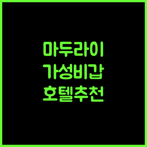 호텔 비제이.. 마두라이 중심, 가성비와 편리함을 모두 잡은 숙소!